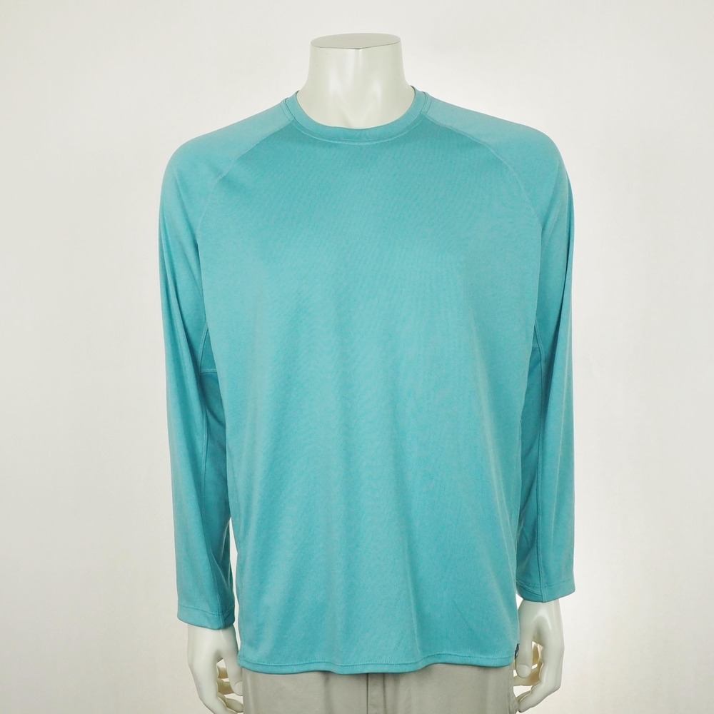 Orvis Pro Sun Crew Tee Shirt Mens Large Blue Fishing Outdoor Hiking Fly Anglers